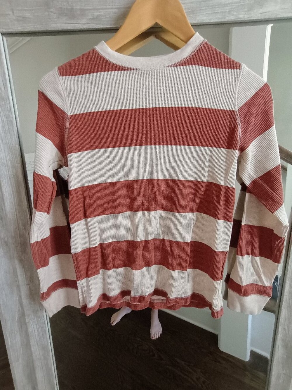 Waffle Knit Cotton Long Sleeve